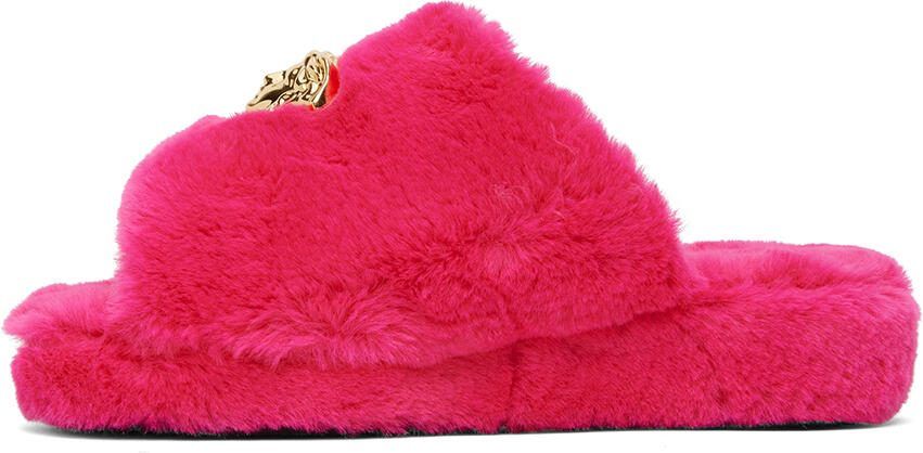 Versace Underwear Pink Medusa Slippers - Picture 3