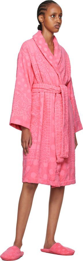 Versace Underwear Pink Polka Dot Slippers