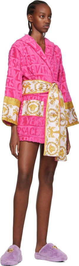 Versace Underwear Purple Medusa Slippers - Picture 4