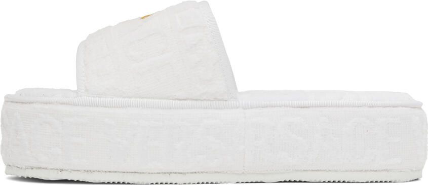 Versace Underwear White Medusa Platform Slippers - Picture 3