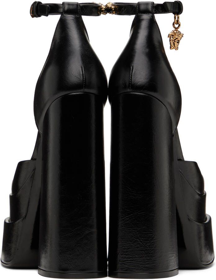 Versace Black Aevitas Platform Heels - Picture 5