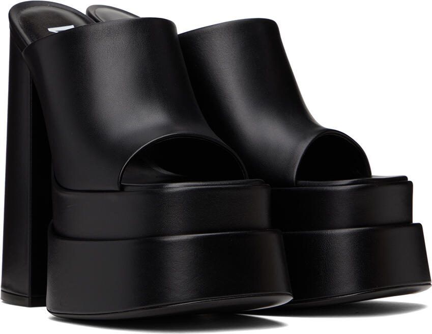 Versace Black Platform Heeled Sandals - Picture 2