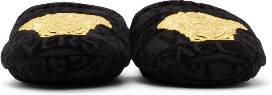 Versace Underwear Black  Gold I Love Barocco Slippers - Picture 3