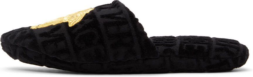Versace Underwear Black  Gold I Love Barocco Slippers - Picture 4