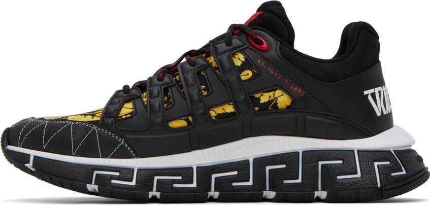 Versace Black  Gold Trigreca Sneakers - Picture 3