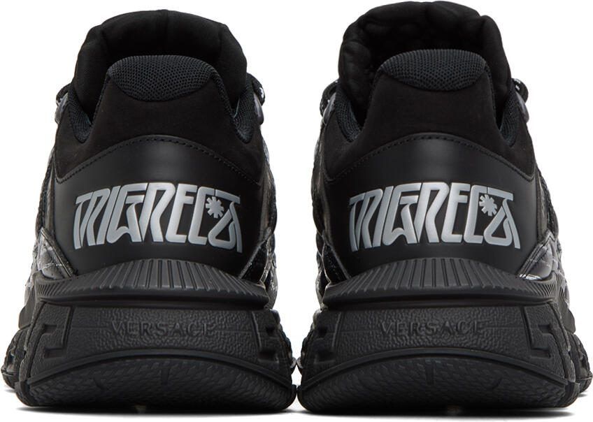 Versace Black  Silver Trigreca Sneakers