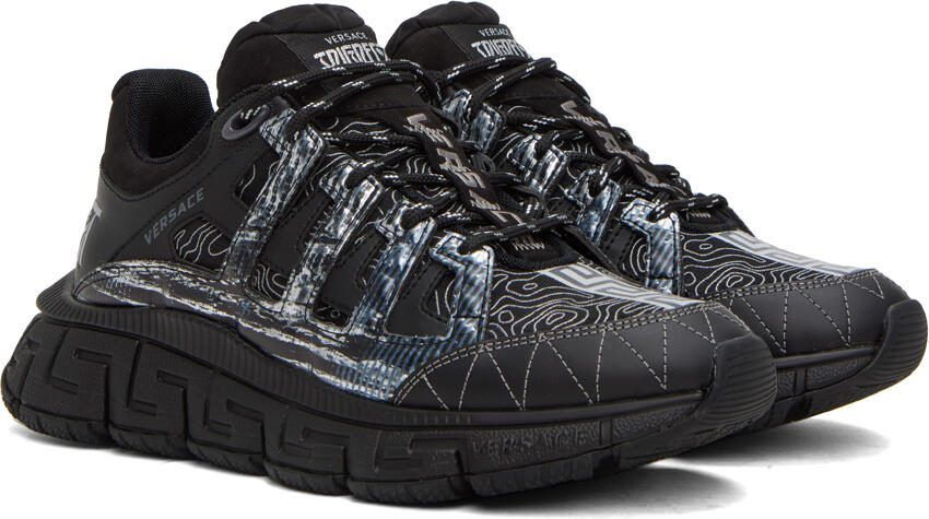 Versace Black  Silver Trigreca Sneakers - Picture 2