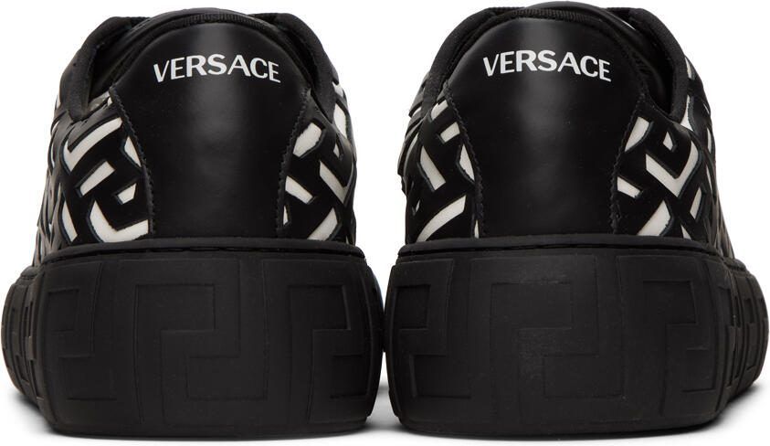 Versace Black  White Greca Sneakers