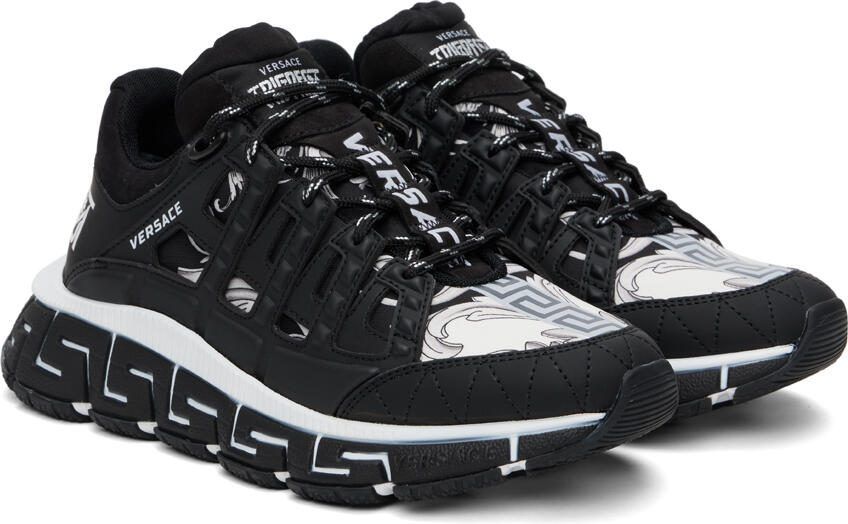 Versace Black  White Trigreca Sneakers - Picture 2