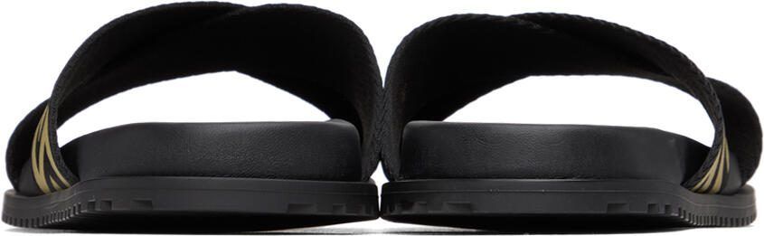 Versace Black Greca Sandals