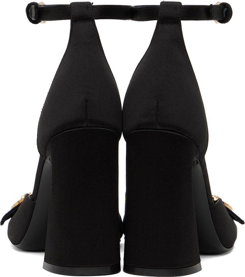Versace Black Medusa Heeled Sandals