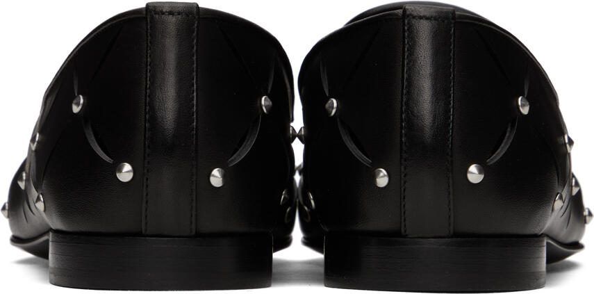 Versace Black Perforated Slippers