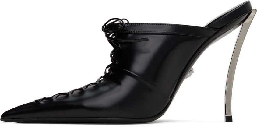 Versace Black Pin-Point Heels - Picture 3