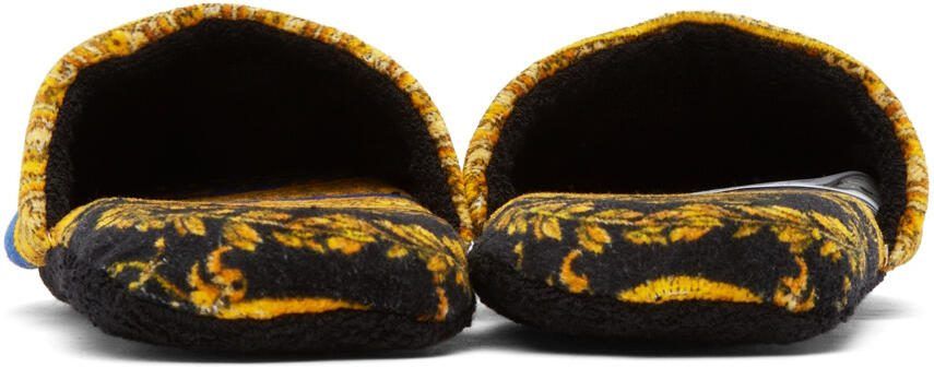 Versace Blue  Gold I Love Barocco Slippers - Picture 2