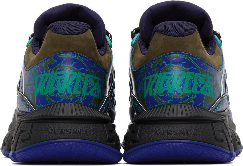 Versace Blue  Green Trigreca Sneakers