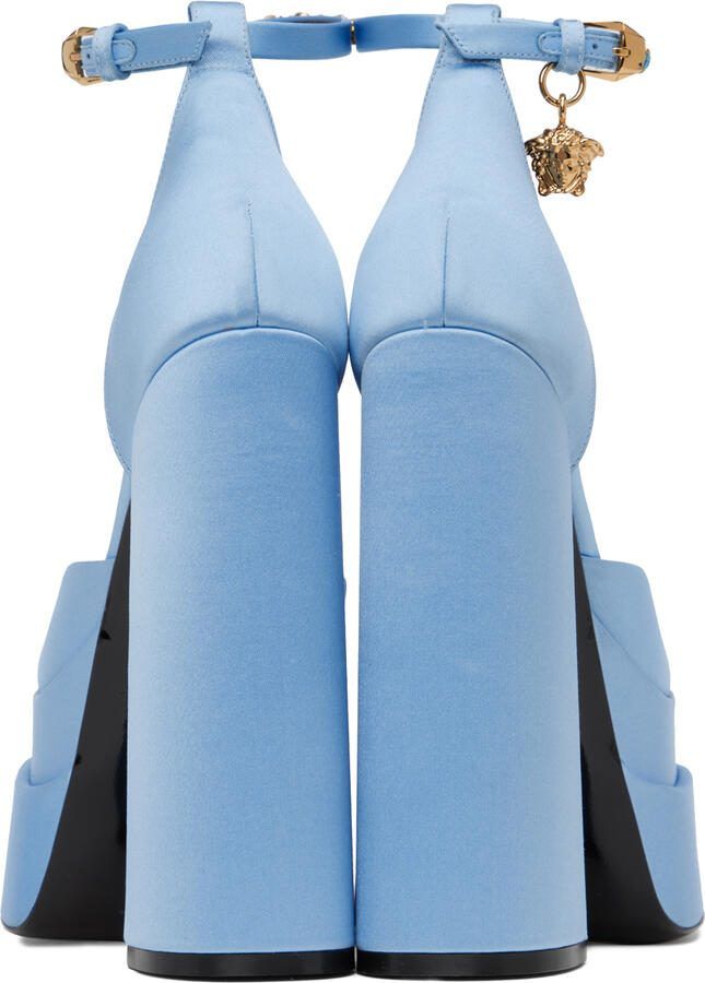 Versace Blue Medusa Aevitas Platform Heels - Picture 5