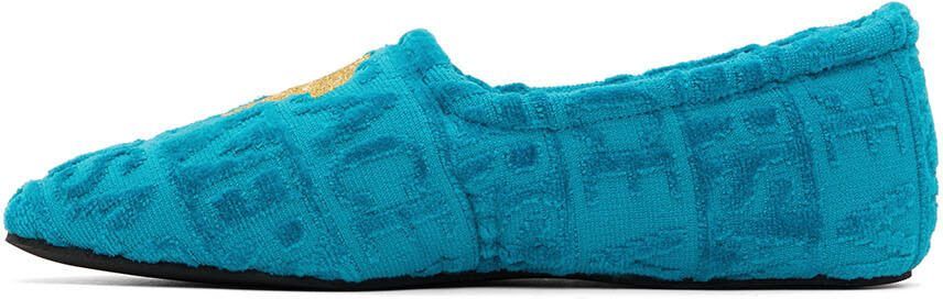 Versace Blue Medusa Slippers - Picture 3