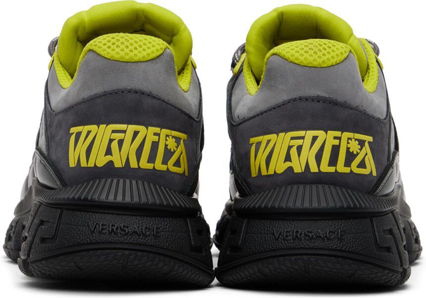 Versace Gray  Green Trigreca Sneakers - Picture 5