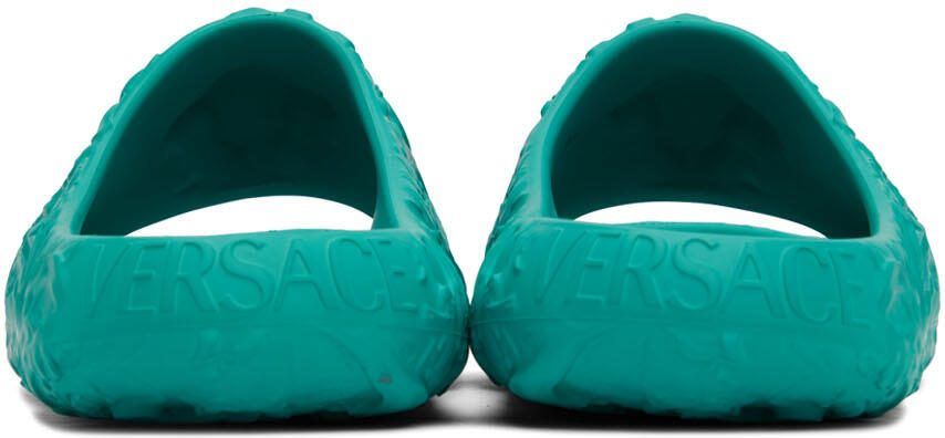 Versace Green Medusa Dimension Slides