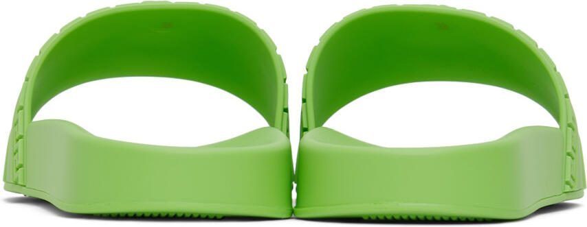 Versace Green Palazzo Slides - Picture 2