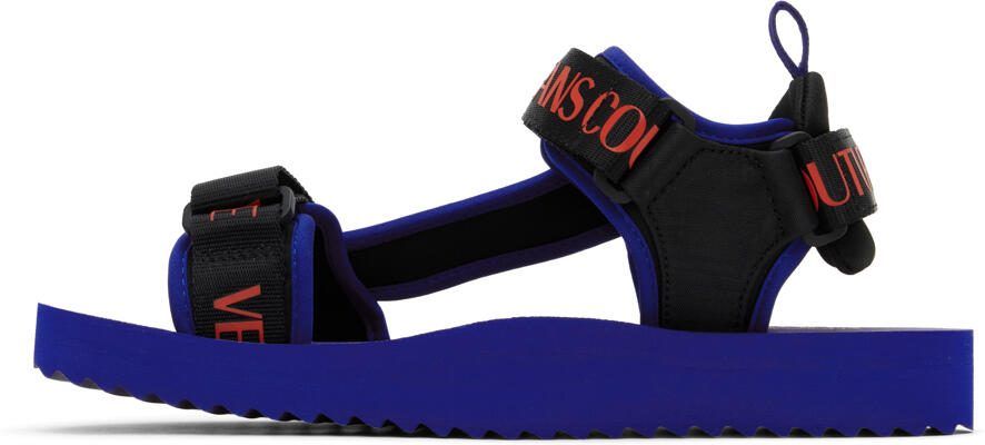 Versace Jeans Couture Black  Blue Ipanema Sandals - Picture 3