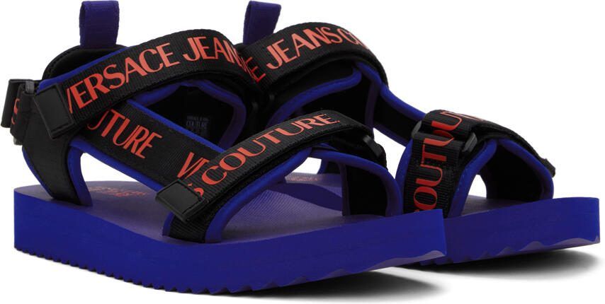 Versace Jeans Couture Black  Blue Ipanema Sandals - Picture 2