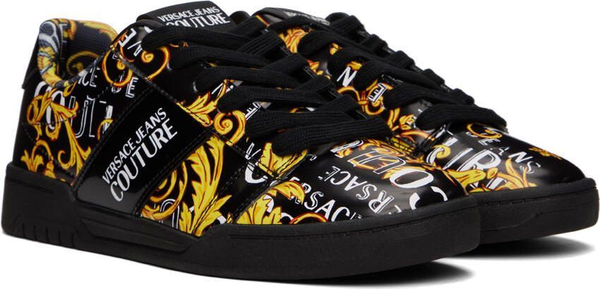 Versace Jeans Couture Black  Gold Brooklyn Sneakers - Picture 2