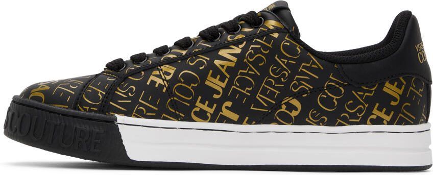 Versace Jeans Couture Black  Gold Court 88 Sneakers - Picture 3