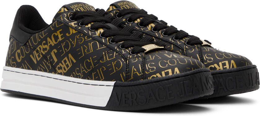 Versace Jeans Couture Black  Gold Court 88 Sneakers - Picture 2