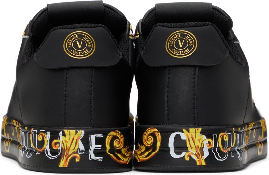 Versace Jeans Couture Black  Gold Court 88 Sneakers