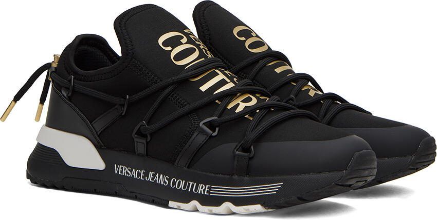 Versace Jeans Couture Black  Gold Dynamic Sneakers - Picture 2