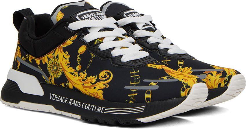 Versace Jeans Couture Black  Gold Dynamic Sneakers - Picture 2
