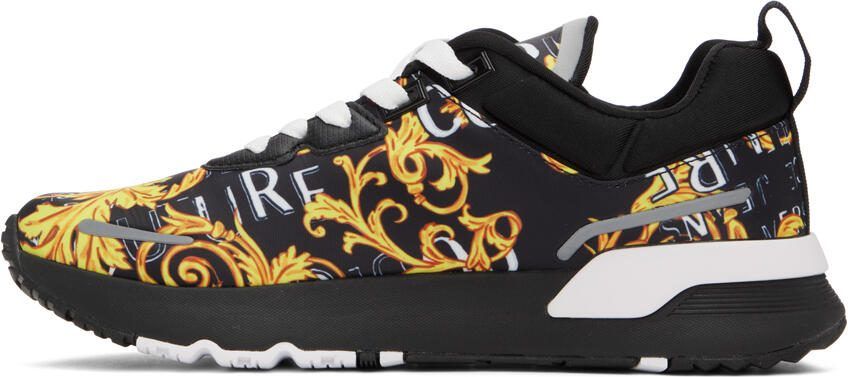 Versace Jeans Couture Black  Gold Dynamic Sneakers - Picture 3