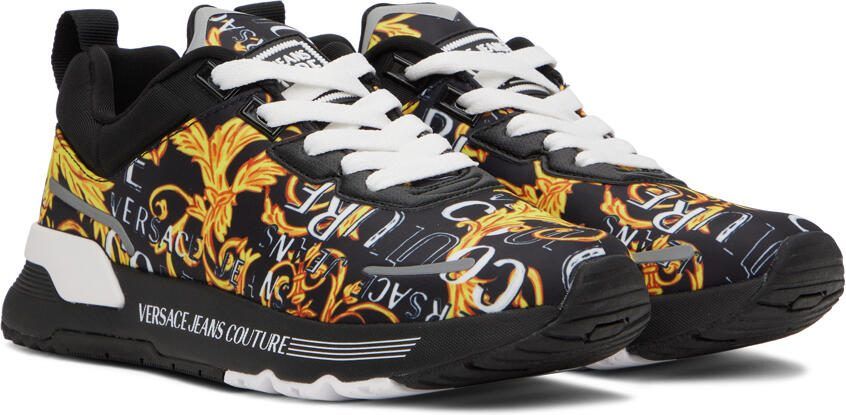 Versace Jeans Couture Black  Gold Dynamic Sneakers - Picture 2