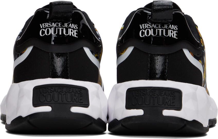 Versace Jeans Couture Black  Gold Graphic Sneakers