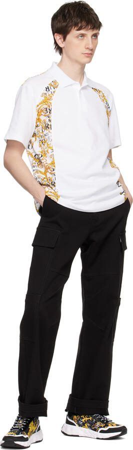 Versace Jeans Couture Black  Gold Graphic Sneakers - Picture 4
