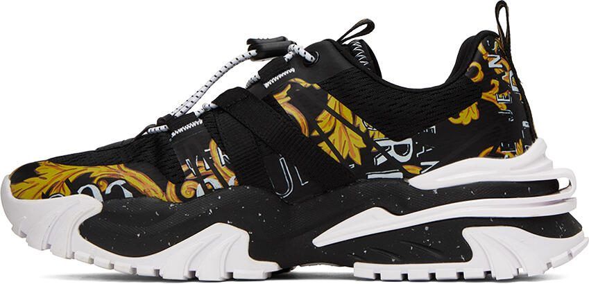 Versace Jeans Couture Black  Gold New Trail Trek Sneakers - Picture 3