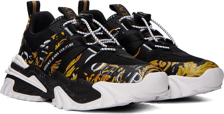Versace Jeans Couture Black  Gold New Trail Trek Sneakers - Picture 2