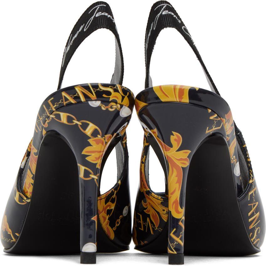 Versace Jeans Couture Black  Gold Scarlett Heels