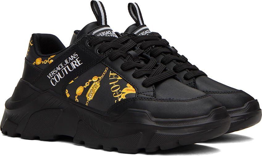 Versace Jeans Couture White  Gold Speedtrack Sneakers - Picture 3