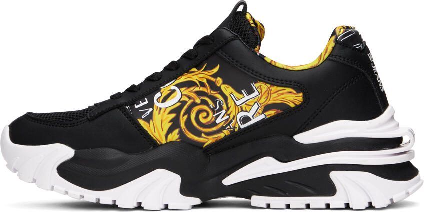 Versace Jeans Couture Black  Gold Trail Trek Sneakers - Picture 3