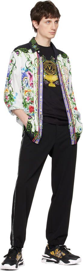 Versace Jeans Couture Black  Gold Trail Trek Sneakers - Picture 4
