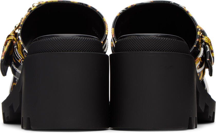 Versace Jeans Couture Black  Gold Winny Heeled Sandals