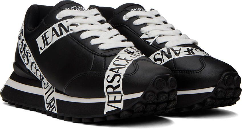 Versace Jeans Couture Black  White Spyke Sneakers - Picture 2