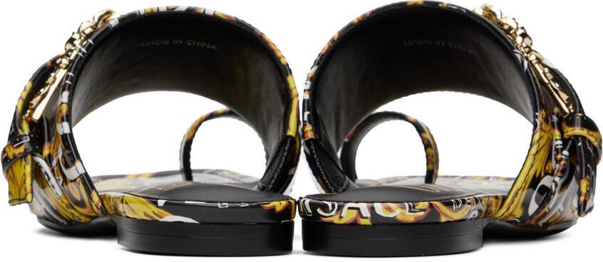 Versace Jeans Couture Black  Yellow Millie Sandals