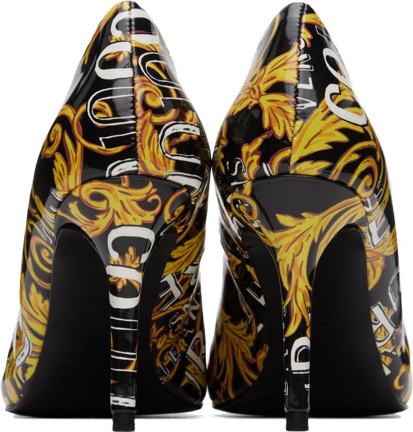Versace Jeans Couture Black  Yellow Scarlett Heels