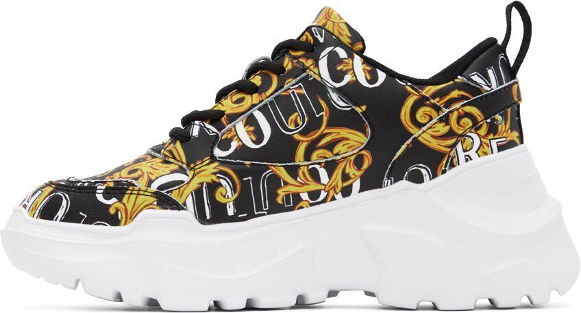 Versace Jeans Couture Black  Yellow Speedtrack Sneakers - Picture 3