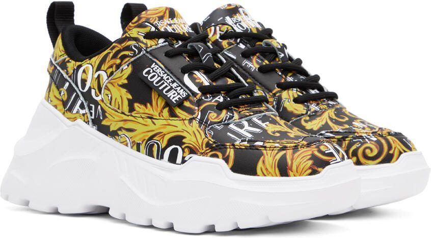 Versace Jeans Couture Black  Yellow Speedtrack Sneakers - Picture 2