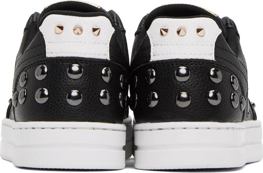 Versace Jeans Couture Black Court 88 Spiked Sneakers