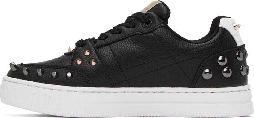 Versace Jeans Couture Black Court 88 Spiked Sneakers - Picture 3